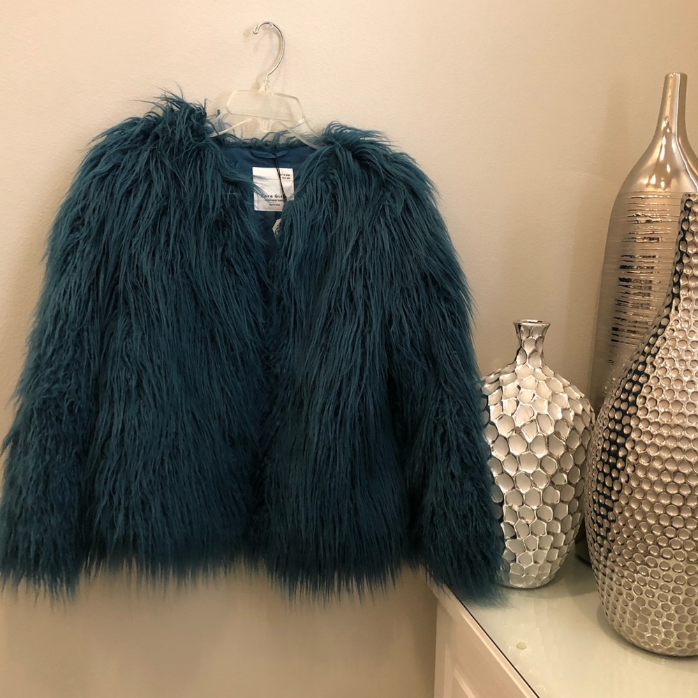 NWT Faux Fur Jacket - Kids Size (13-14)